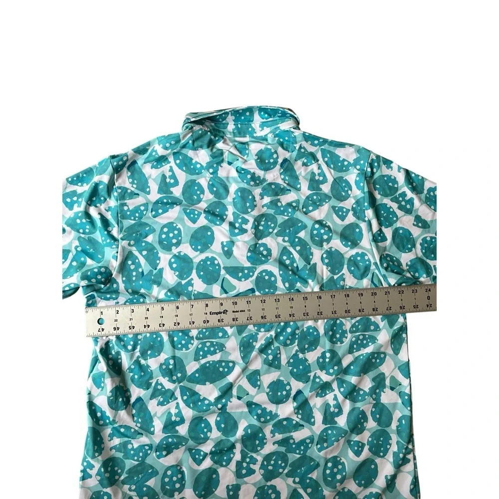 Bad Birdie Bam Bam Golf‎ Polo Shirt Blue Teal Green Sizes XL